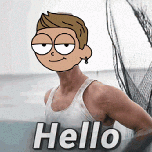 Forrest Gump Wave Cartoon Head GIF