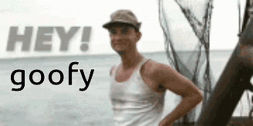 Forrest Gump Waving Hey Goofy GIF