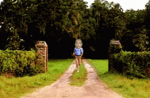 Forrest Gump With Black Man Head Running GIF