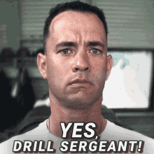 Forrest Gump Yes Drill Sergeant Lt Dan GIF