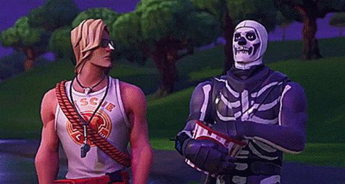 Fortnite Battle Royale Skull Trooper Popcorn GIF