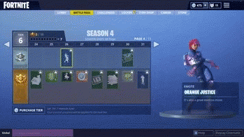 Fortnite Building Character Orange Justice GIF