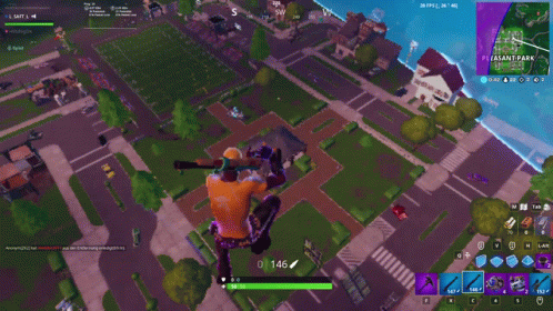Fortnite Character Shooting Building GIF