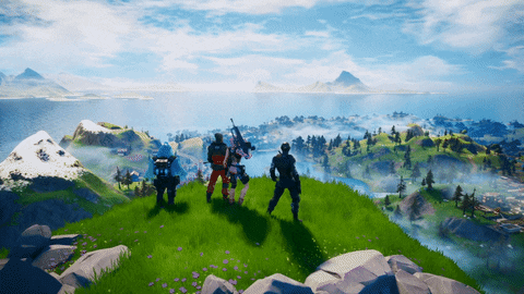 Fortnite Characters Looking From Above GIF
