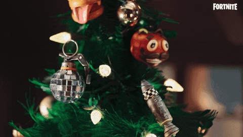 Fortnite Christmas Tree Topper Clip GIF