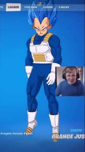 Fortnite Dragon Ball Vegeta Orange Justice Emote Dance GIF