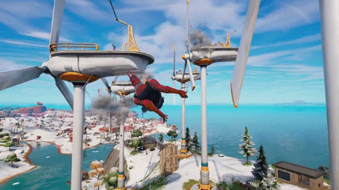 Fortnite Meme Swinging On Ropes GIF