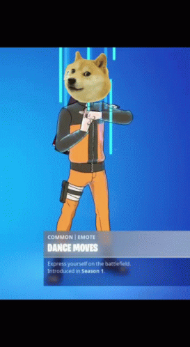 Fortnite Naruto Doge Face Dance Moves Emote GIF