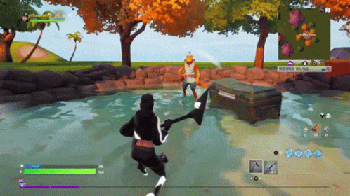 Fortnite Person Holding Spear in Water