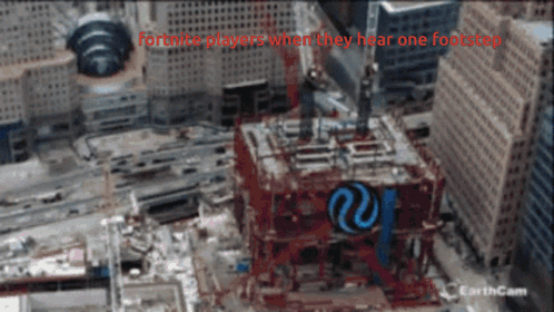 Fortnite Players Building Fortress Hear Footstep GIF