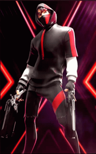Fortnite Skins Ikonik Holding Guns GIF