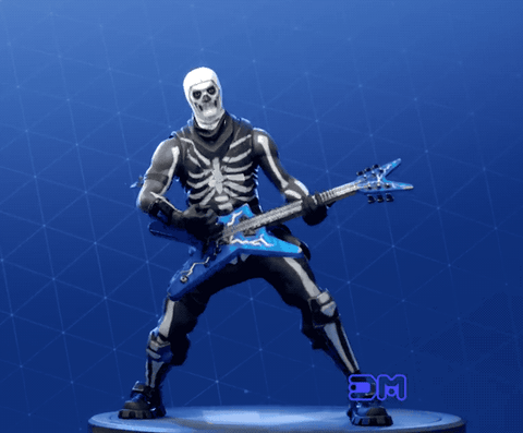 Fortnite Skull Trooper Playing Guitar Clip GIF