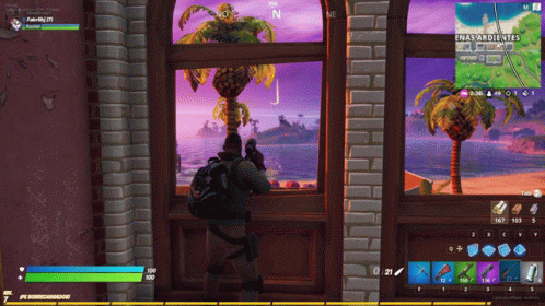 Fortnite Sniping Enemy From Building GIF