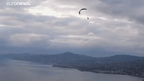Fortunate Paragliding Accident GIF