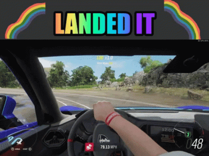 Forza Horizon 4 Landing Driver View GIF