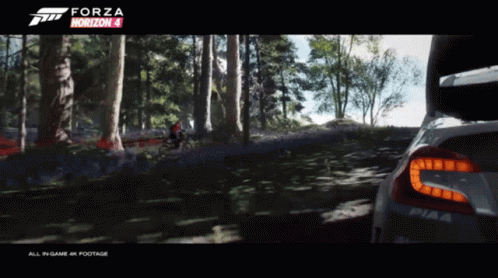Forza Horizon 4 Man Riding Bike Through Woods