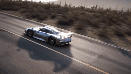 Forza Horizon 5 Porsche 911 Gt1 Silver GIF