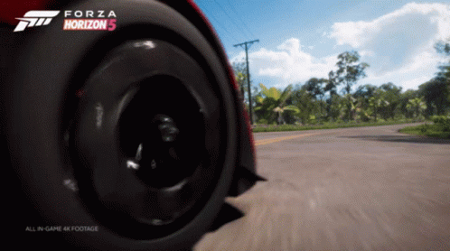 Forza Horizon 5 Poster Car Driving Down Road