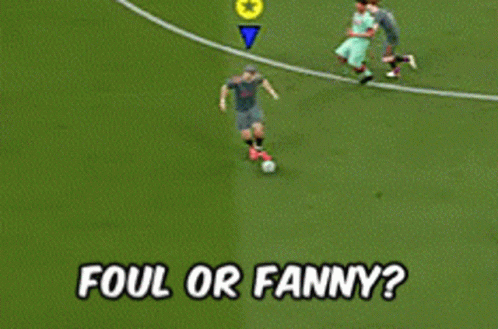 Foul or Fanny Soccer Field With Players