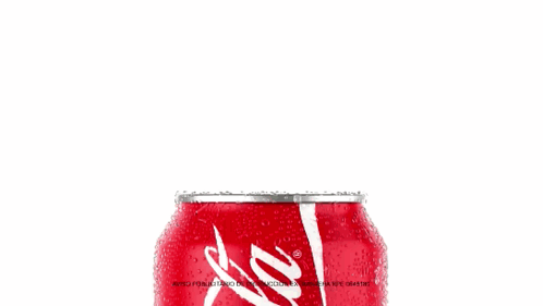 Four Cans Of Coca-Cola Lined Up GIF