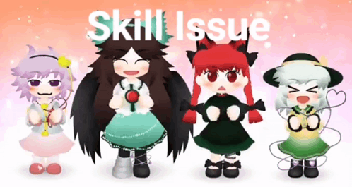Four Cartoon Characters Skill Issue