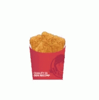 Four Cups of Chicken Nuggets Saying Quality Is Our Recipe