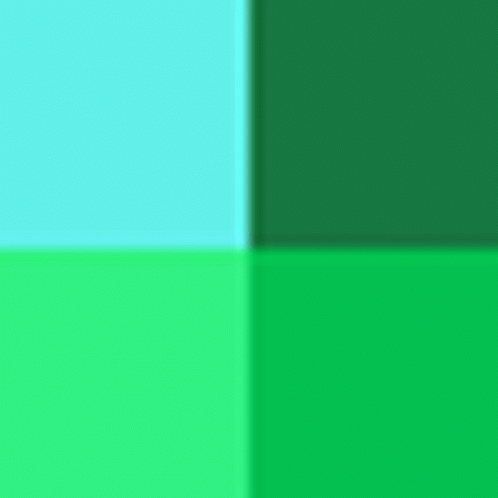 Four Different Shades Of Green Are Shown In A Row . GIF