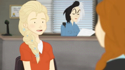 Four Disney Princess Animation GIF