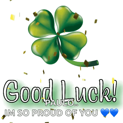 Four Leaf Clover Saying Good Luck GIF