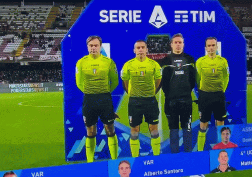 Four Men In Front Of Serie Tim Sign GIF