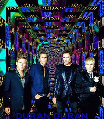Four Men Standing in Front of Duran Duran Tunnel