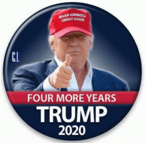 Four More Years Trump 2020 Button GIF