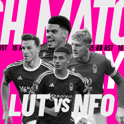Four Soccer Players On A Pink Background With The Words Lut Vs Nfo On The Bottom GIF