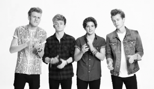 Four Young Men Clapping