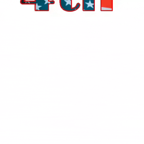 Fourth Of July Flag Color Print GIF