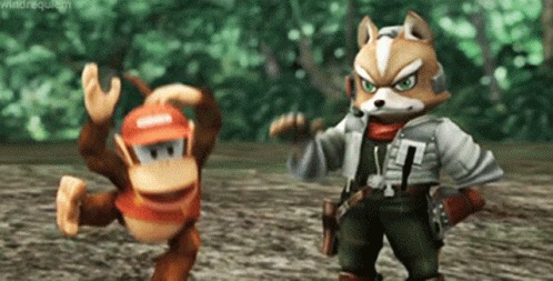 Fox and Donkey Kong Standing
