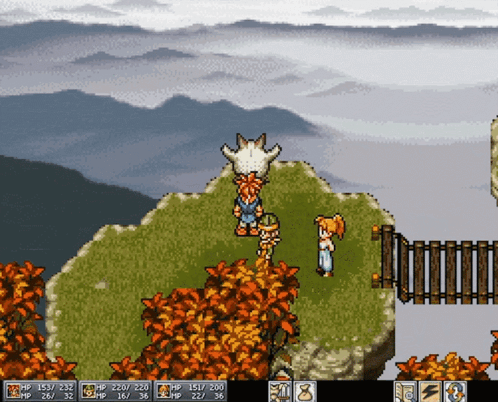 Fox and Girl Standing on Hill Video Game