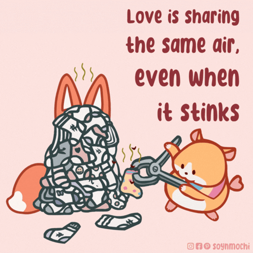 Fox And Hamster Love Is Sharing The Same Air Even When It Stinks GIF