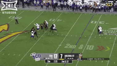 Fox CBS Broadcasts TCU vs Arizona St Football Game