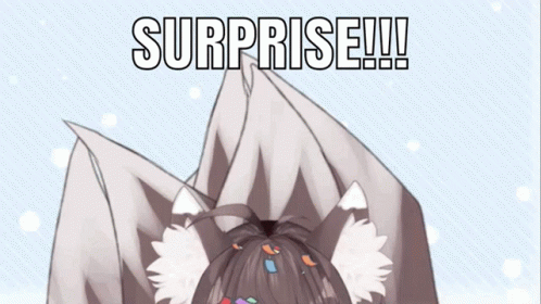 Fox Girl Surprise Anime Happy Birthday GIF