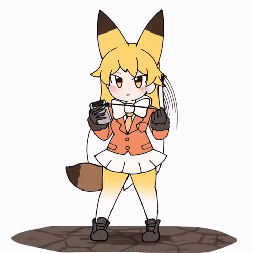 Fox Girl with Bow Tie