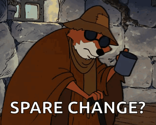 Fox Holding Mug Spare Change