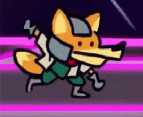 Fox Holding Sword
