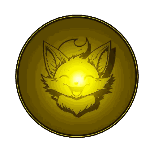 Fox in Circle with Yellow Light