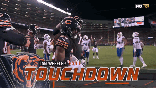 Fox NFL Ad Ian Wheeler Touchdown Bears Player GIF
