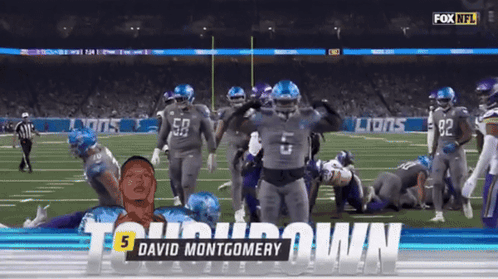 Fox NFL Broadcast David Montgomery Football Game