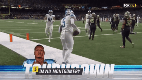 Fox NFL Broadcast David Montgomery Football Game