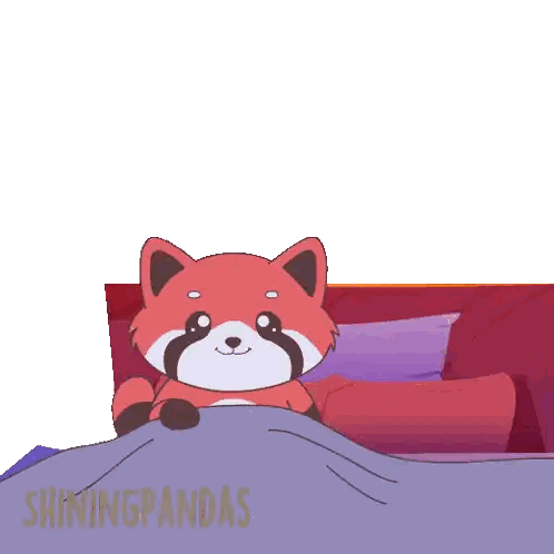 Fox Sleeping Under Blanket Good Night