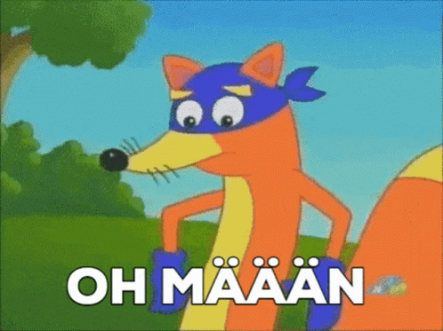 Fox Wearing Mask Saying Oh Maaan