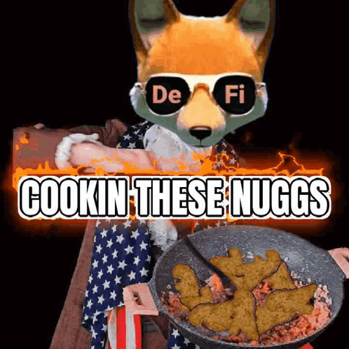 Fox Wearing Sunglasses Cooking Chicken Nuggets GIF